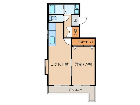 ヴェルデュール敷島の物件間取画像